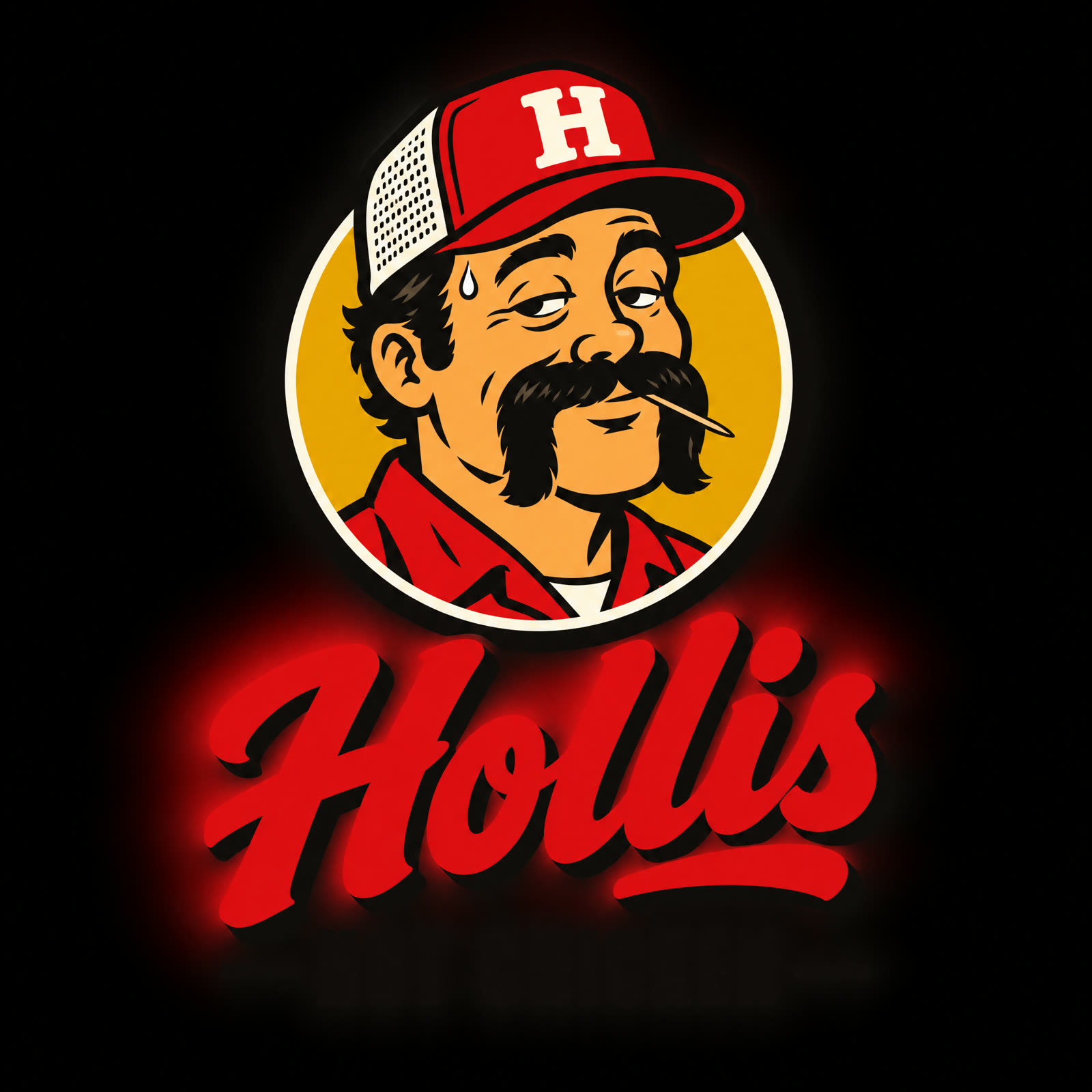 AI-generated logo mark for a hot chicken brand concept
