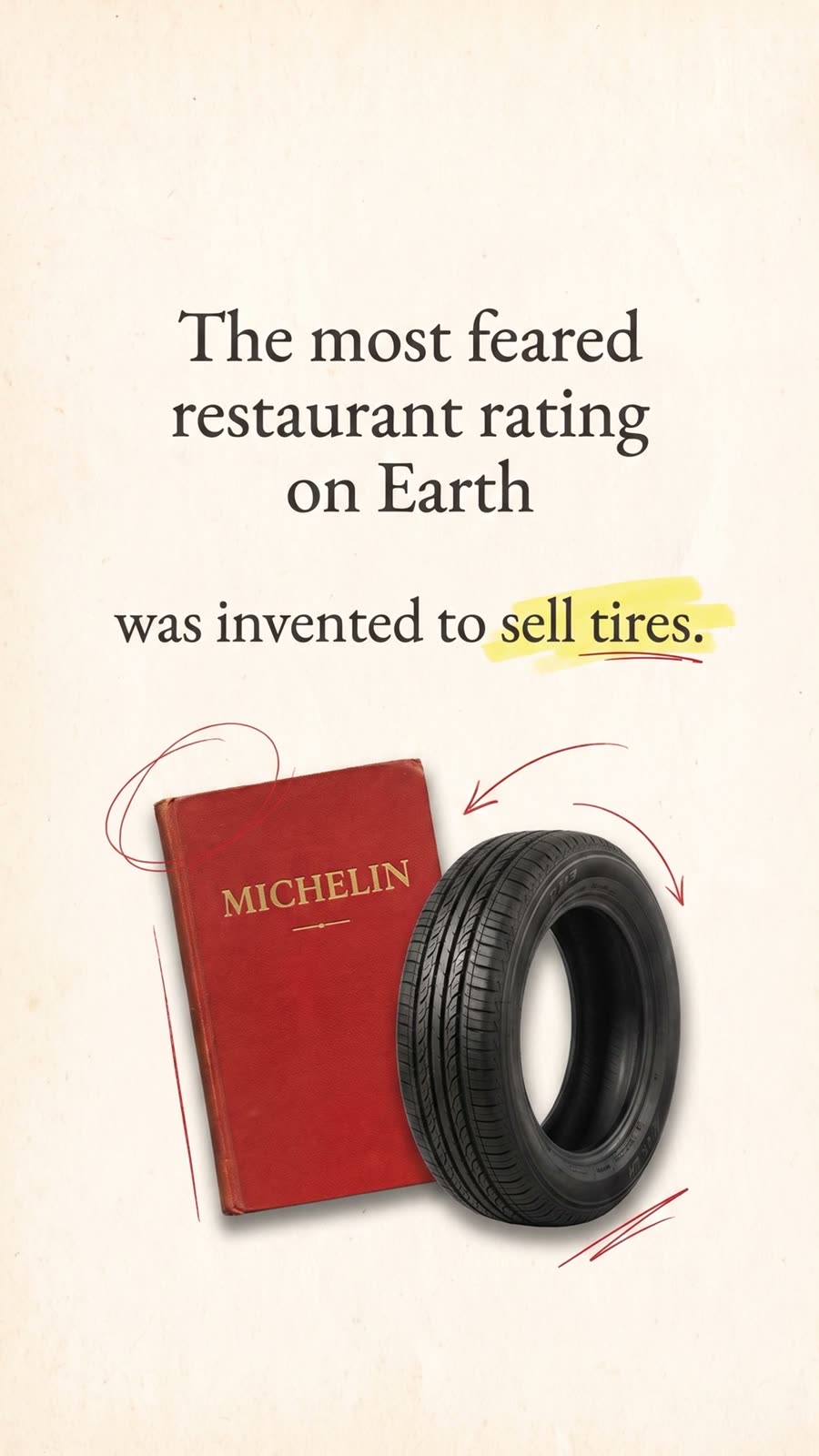 Michelin sells tires: AI-generated film still from Faceless history series